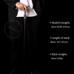 97cm Luxury Bright Silver Masonic Walking Stick with Sun And Moon Decor for Men Women Elegant Retro Design Cane