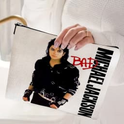 Super Star Michael Jackson Cosmetic Bag Double Print Makeup Bags Women Wedding Handbag Lady Travel Organizer Child Wallet