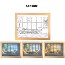 Creativity Night Light Simulation Gift Sunset Mood Photo Frame Lamp INS Anime Painting Led Lights Decoration Lighting