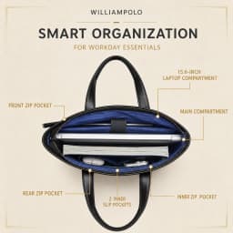 Men's Business Briefcase Wear-Resistant Laptop Notebook Computer Bag Document Handbag for Office Commuting Travel