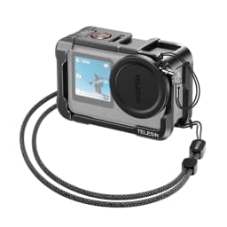 TELESIN Aluminum Alloy Frame Protective Case Rabbit Cage For DJI OSMO Action 6 Accessories Dual Cold Shoe Adapter Metal Shell