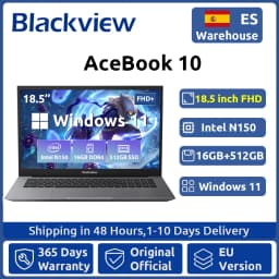Blackview ACEBOOK 10 Laptop Computer 18.5" FHD 8000mAh Intel N150 Windows 11 16GB RAM 512GB BT5.2 WiFi 6 Desktop Notebook