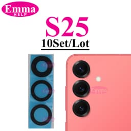 10sets Back Rear Camera Lens Glass For Samsung S24 S25 S26 Ultra S22 S23 Plus Lens Glass with Adhesive Oleophobic Coating