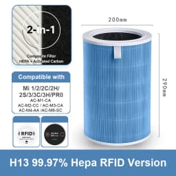 For Xiaomi Hepa Filter M8R-FLH Activated Carbon Filter for Xiaomi Air Purifier 2S/2C/2H/3C/3H/Pro Xiaomi Air Purifier 2S Filter