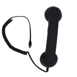 【New】Retro Phone Handset Type C Wired Telephone Handset Handheld Receiver with Mic and Speaker for Conference Call