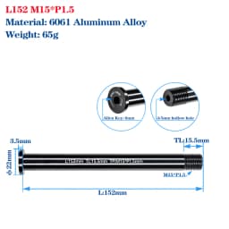 Thru Axle Skewers For MTB Road Bike Frame Fork High Strength M12/M15 Shaft Skewers For 100/110/142/148 Frame Fork Thru Axle Hub