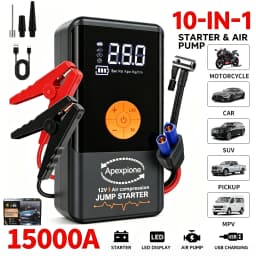 150PSI Air Pump Car Battery Emergency Boosters ,7000A/1500A PEAK Car Jump Starter Power Bank ,Portable Starting Device Car Starter New,Cars with USB Ports And LED Flashlight, 26800mAh/21800mAh Portable Car Jump Starter, Battery Jump Starter