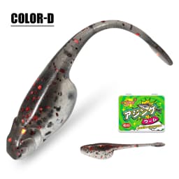 Rosewood Crappie Minnow Shad Soft Baits 5cm Ajing Worm Fishing Lure Willow Tail TPR Floating Drop Shot Ocean Rock Fishing Tackle