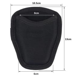 Tactical Handcuff Case for Duty Belt,1680D Nylon/Leather-like, Rotatable & Layered Security Holster (9 Styles), Cuff Case Pouch