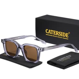 CATERSIDE Men Personalized Design Sunglasses Square Frame Women Retro Trendy Sunglasses Travel Business Party Gift Glasses UV400