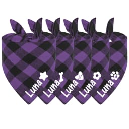 Custom Personalized Dog Bandanas Large Pet Scarf Pet Cotton Plaid Washable Collar Cat Dog Scarf Large Dog Accessories Kerchief