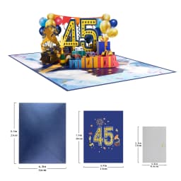 Anniversary Card, Pop Up 1st 18th 21th Birthday Card, Anniversary Number Greeting Cards for Wedding Wife Husband Girlfriend
