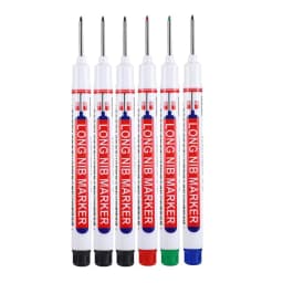 20MM Long Nib Marker Pens Waterproof Deep Hole Head Four Color 6Pcs/Set Markers For Metal Woodworking Marker Tools Art Supplies