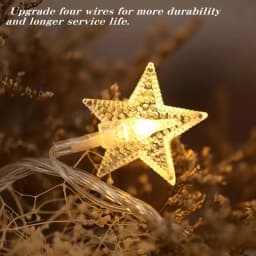 10/20/30/40 LED Star String Light Battery Powered Waterproof Fairy String Lights For Wedding Party Christmas Tree New Year Decor