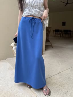 High Waist Drawstring White Half Skirt Korean Style Elegant Drapey Straight Skirt Women's Fashionable Versatile Autumn New Ar...