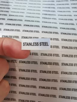 620pcs 22x9mm Matte Silver Sticker Writting With STAINLESS STEEL For Metallic Products Packaging Label