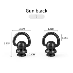 WUTA Round Head Swivel Rivet Leather Rivet with Pull Ring Leather Craft Screw Rivets Metal Handmade DIY Leather Crafts Accessory