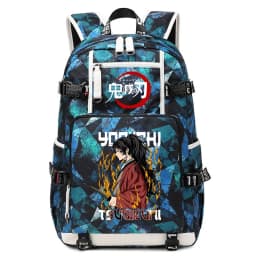 Demon Slayer Anime School Bag Large Capacity Lightweight Student Backpack for Kids Boys Girls Daily Use