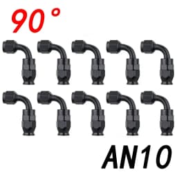10x Universal Straight 0 45 90 180 Degree AN3 AN4 AN6 AN8 AN10 AN12 Hose End Fitting Hose Adapter For Swivel PTFE Oil Fuel Line
