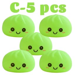 2026 New Luminous Colored Steamed Dumpling Squishy Toy, Soft Silicone Decompression LED Night Light, Glowing Squeeze Lamp for An