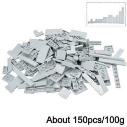 1x1 1x2 1x6 2x2 2x4 Bulk Mixed Smooth Building Blocks 11Color 150Pcs Creative City Thin Bricks Model Compatible Educational Toy