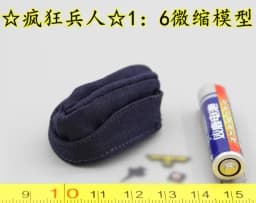 1/6 Scale Soldier Hat Helmet Cover Soldier Boat Cap Grey Miniature Air Marshal Cornice Cap Model 1/6 Soldier Accessories