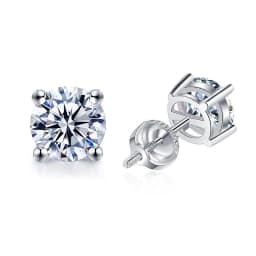 Real 0.1-2 CT D Color Moissanite Diamond Stud Earrings For Women 100% 925 Sterling Silver Earring Wedding Fine Jewelry 18K Gold
