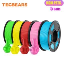 TECBEARS High Speed Matte PETG 3D Filament 1.75mm PETG Multi Color Combination Set FDM 3D Printer Materials DIY Gift 1KG/1Roll