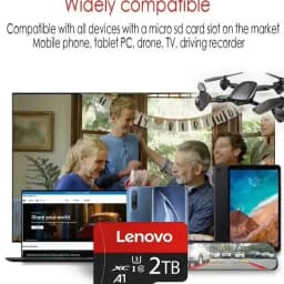 Lenovo A2 Micro TF SD Card Memory Card 64GB 128GB 256GB 512GB U3 V60 4K Full HD Flash Card for Switch Phone Computer Drone GoPro