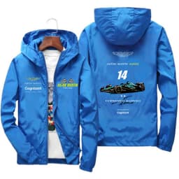 2026 New Aston Martin F1 Team Unisex Spring and Autumn Trench Coat, Casual and Stylish, Perfect for Streetwear and Parties