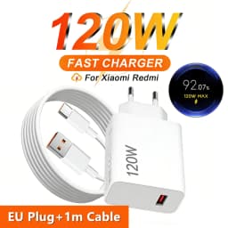 120W Turbo Fast USB Charger For Xiaomi 12 13 14 15 Ultra 17 Pro Max Redmi Note 11 12 13 Pro POCO X6 X7 Rapid Charge Type-C Cable