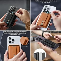 GITFOS MagSafe Card Holder Stand Wallet, 2in1 Magnetic Slim Wallet for iPhone 17/16/15/14/13/12, 7 Colors