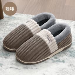 Shevalues Fur Plush Men Slippers Warm Fluffy House Slippers Men Winter Cotton Slippers Outdoor Anti-slip Fashion Fuzzy Slippers