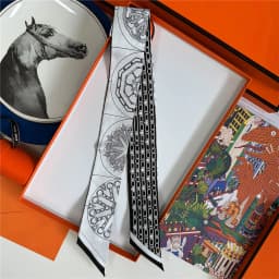POBING 2025 New Style Binding Handle Hairband Silk Scarf 100% Mulberry Silk Amazon Celebration Twill Silk 5*86CM