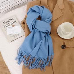 70Color Solid Winter Women Scarf Warm Thicken Cashmere Shawl Outdoor Tassels Pashmina Lady Wrap Windproof Scarves Fashion Luxury