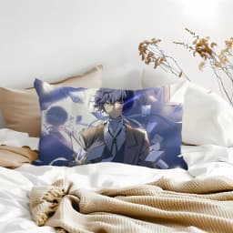Hot Anime Bungo Stray Dogs Pillow Case Cover Suitable For Sofa Car Cushion Rectangular Back Cushion