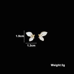 Pure White Women's Dangle Earrings Blooming Flower Acrylic Enamel Butterfly Imitation Pearl Heart Hanging Earrings Elegant Brinc