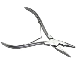 1 PC 5 inch Silver Stainless Steel Clamp Hair Extension Plier with Hole Keratin Hair Extensions Ring Removal Tools