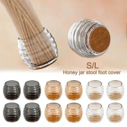 4PCS New Silicone Chair Leg Covers Transparent Reduce Noise Table Foot Cover Non-slip Furniture Pads for Sofa Chair