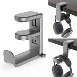 No Punch Table Clip Hook Headphone Holder 360 Degree Rotating Headphone Holder Miscellaneous Storage Hanging Hot Selling