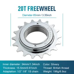 1pc 16T 18T 20T 22T 24T Single Speed Bike Freewheel Compatible With Threaded Freehub Replacement Bike Parts Bicycle Accessories