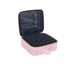 UOZL 42 Bottle Nail Polish Organizer, PU Leather Handheld Nail Polish Storage Bag, Suitable for Nail Art Lovers and Manicurists