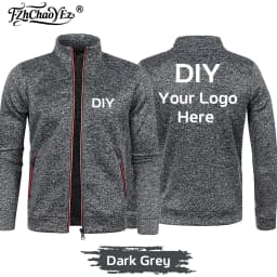 Custom DIY Logo Men's Thicker Sweatshirts Half Zipper Jacket Pullover for Male Hoody Man Hoodies Autumn Turtleneck Sweaters