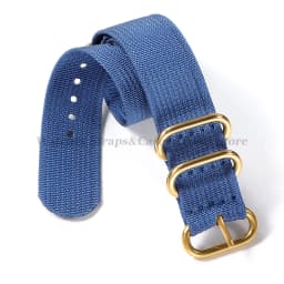 Watch Strap Nylon Silver Black Gold Ring Buckle 18mm 20mm 22mm 24mm Man Women for Seiko Ribbed Braid Replace Watch Accessories