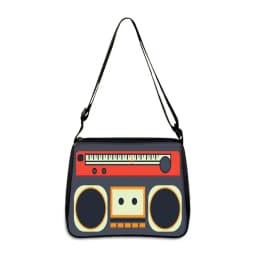 Cassette Tape Recorder Printing Handbag Back To 80s 90s Women Shoulder Bags for Travel Underarm Leisure Adjustable Crossbody Bag
