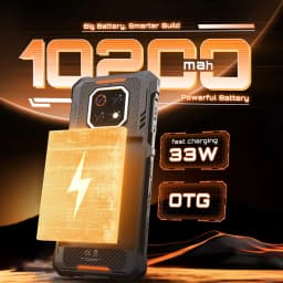 Cubot KingKong ES 3 Android 15 Rugged Smartphone 10200mAh 33W 16GB(6+10)+256GB 6.745''120Hz 4G Mobile Phone NFC/GPS 48MP+16MP