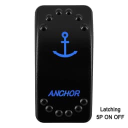 Waterproof Rocker Switch with Blue LED | 12V/24V Latching & Momentary (SPST/ DPDT) | for Marine, UTV, ATV, RZR, Automotive