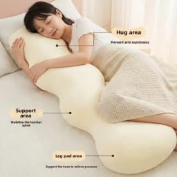 Pillows for Sleeping Detachable and Washable Ice Silk Women's Sleeping Leg Clip Long Pillow for Pregnant Women's Side Sleeping