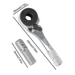 1/4"Inch Ratchet Mini Quick Release Square Head Spanner Two-way Ratchet Socket Wrench Repair Tool