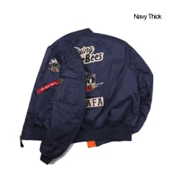 2023 USAFA WW2 Flying Bumble Bees Patch Embroidered Bomber Jacket Men Air Force Pilot Flight Winter Coat Warm Padded Outwear